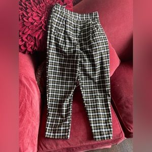 TOPSHOP checkered crop dress pants